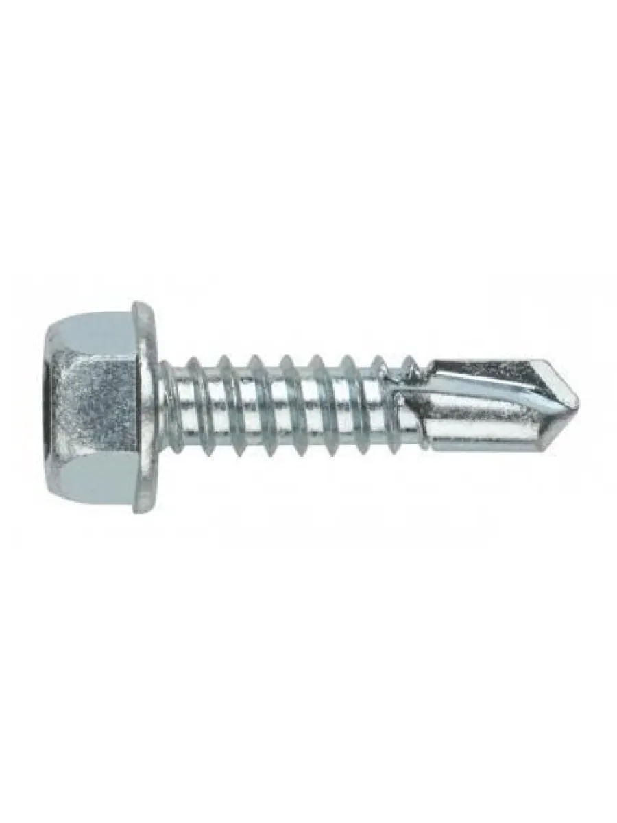 Саморез DIN7504-К (JP76) с шестигр.гол. с буром без шайбы 5,5x76 Zn (упаковка 250шт.) POWER FASTEN